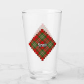Clan Scott Red Tartan Glass Glas (Achterkant)