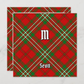 Clan Scott Red Tartan Kaart (Voorkant / Achterkant)