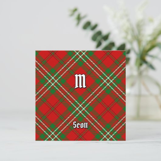 Clan Scott Red Tartan Kaart (Staand voorkant)