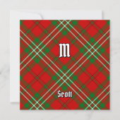 Clan Scott Red Tartan Kaart (Voorkant)