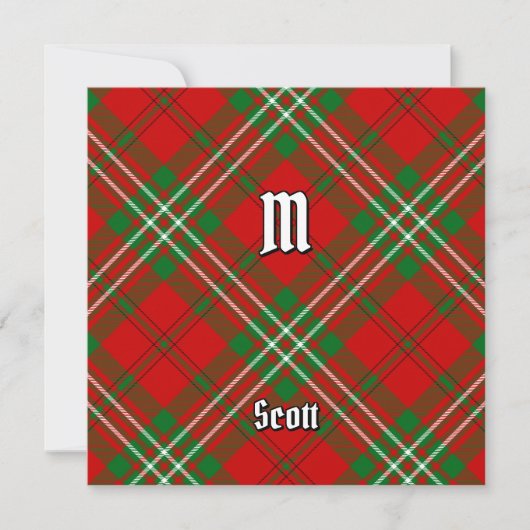 Clan Scott Red Tartan Kaart (Voorkant)