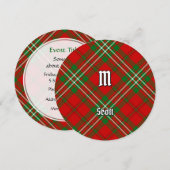 Clan Scott Red Tartan Kaart (Voorkant / Achterkant)