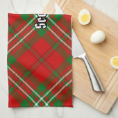 Clan Scott Red Tartan Kitchen Towel Theedoek (Quarter Fold)