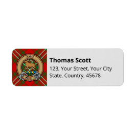 Clan Scott Red Tartan Label