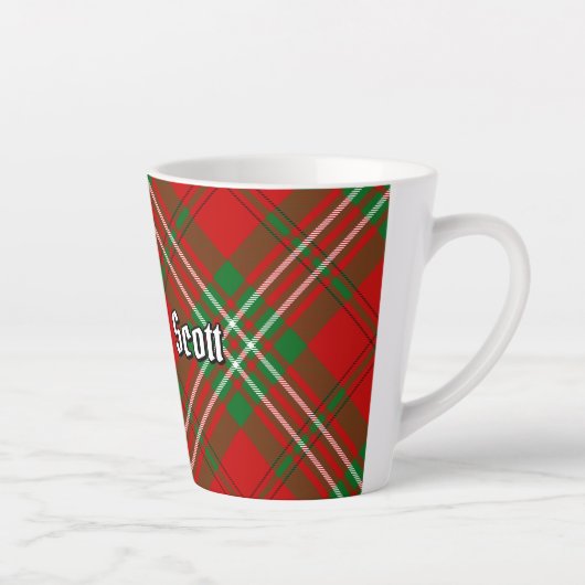 Clan Scott Red Tartan Latte Mok (Rechts)