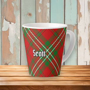 Clan Scott Red Tartan Latte Mok