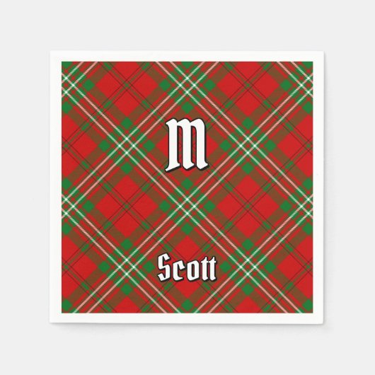 Clan Scott Red Tartan Napkins Servet (Voorkant)