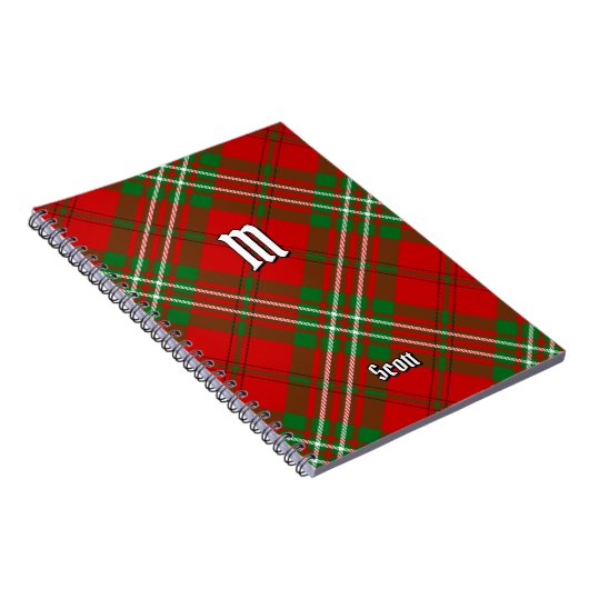 Clan Scott Red Tartan Notitieboek (Rechterzijde)