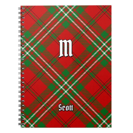 Clan Scott Red Tartan Notitieboek (Voorkant)