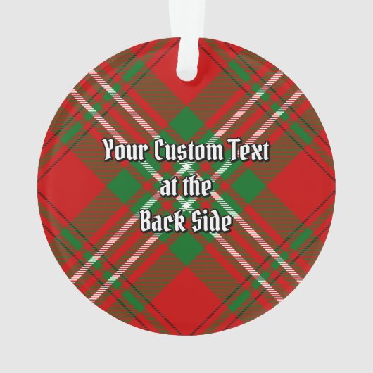 Clan Scott Red Tartan Ornament (achterkant)