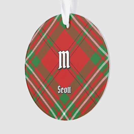 Clan Scott Red Tartan Ornament (voorkant)