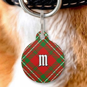 Clan Scott Red Tartan Pet ID Tag Huisdierpenning