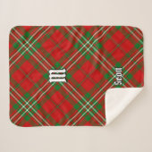 Clan Scott Red Tartan Sherpa Blanket Sherpa Deken (Voorkant (horizontaal))