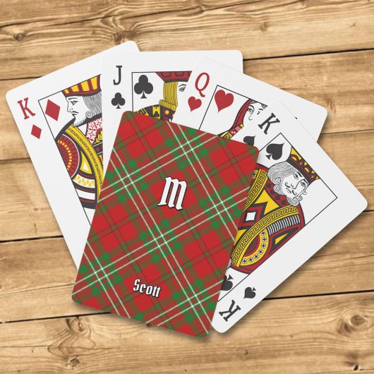Clan Scott Red Tartan-spelkaarten Pokerkaarten