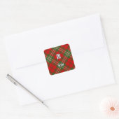 Clan Scott Red Tartan Square Sticker (Envelop)