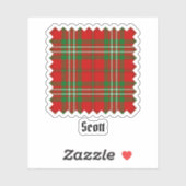 Clan Scott Red Tartan Sticker (Vel)