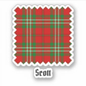 Clan Scott Red Tartan Sticker (Voorkant)