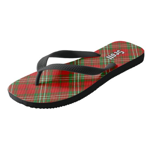 Clan Scott Red Tartan Teenslippers (Schuin)