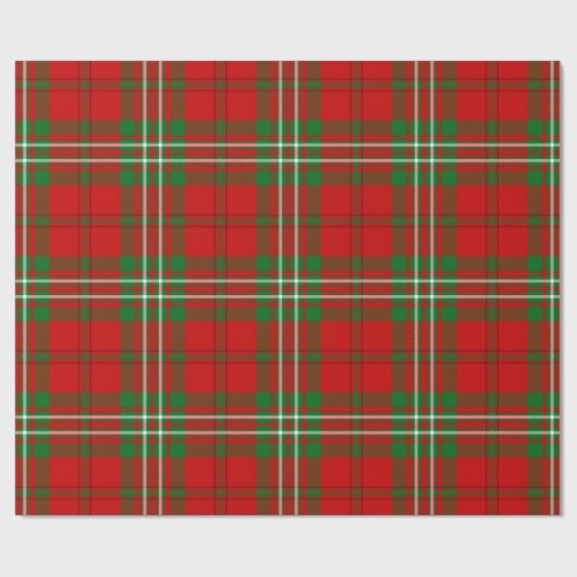 Clan Scott Red Tartan Wrapping Paper Cadeaupapier (Vlak)