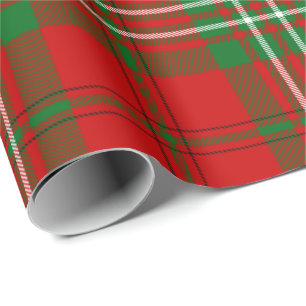 Clan Scott Red Tartan Wrapping Paper Cadeaupapier