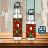 Clan Scott Rood Tartan RVS Waterfles