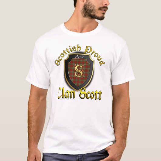Clan Scott Schotse kleren met trots T-shirt (Voorkant)