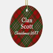Clan Scott Scottish Tartan Keramisch Ornament (Rechts)