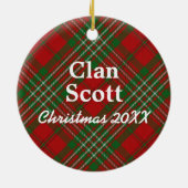 Clan Scott Scottish Tartan Keramisch Ornament (Achterkant)