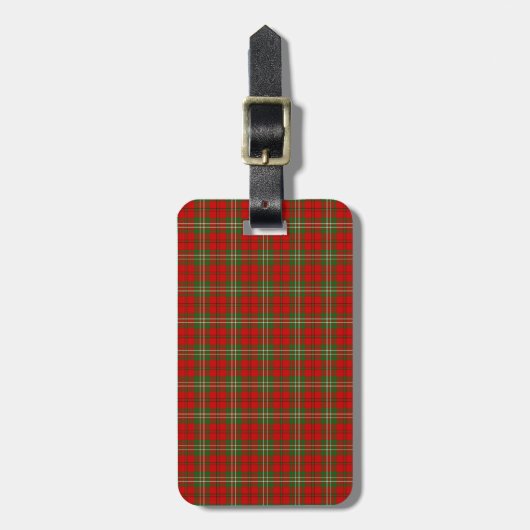 Clan Scott Tartan Bagagelabel (Voorkant verticaal)