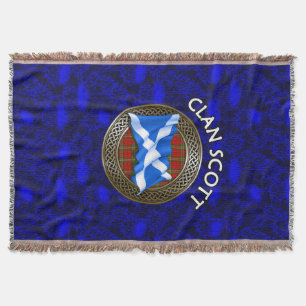 Clan Scott Tartan Knoop & Vlag Deken