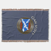Clan Scott Tartan Knot & Flag Deken (Voorkant)
