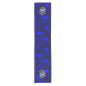 Clan Scott Tartan Knot & Flag Korte Tafelloper (Voorkant)