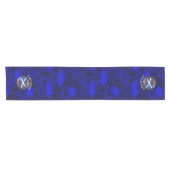 Clan Scott Tartan Knot & Flag Korte Tafelloper (Horizontaal)