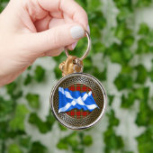 Clan Scott Tartan Knot & Flag Sleutelhanger (Hand)