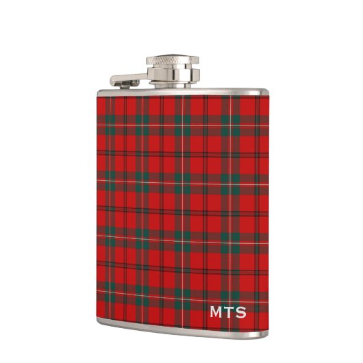 Clan Scott Tartan Monogram Heupfles (Links)
