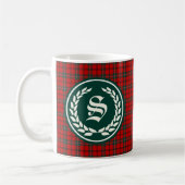 Clan Scott Tartan Monogram Koffiemok (Links)