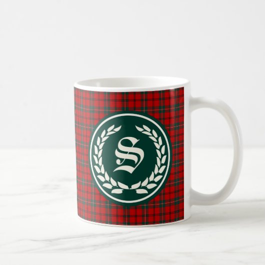 Clan Scott Tartan Monogram Koffiemok (Rechts)