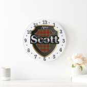 Clan Scott Tartan Scottish Dream Clock Grote Klok (Huis)
