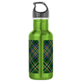 Clan Scott Wapen over groene tartan Waterfles (Achterkant)
