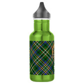 Clan Scott Wapen over groene tartan Waterfles (Links)