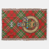 Clan Scott Wapen over Rode Tartan Deken (Voorkant)