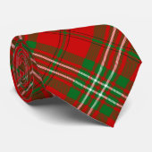 Clan Scott Wapen over Rode Tartan Stropdas (Opgerold)