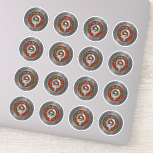 Clan Scott Wapenschild & Tartan Knoopsticker Sticker