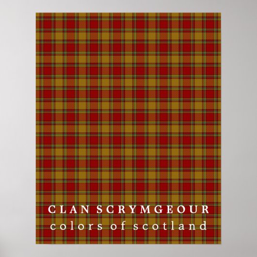 Clan Scrymgeour Colors of Scotland Tartan Poster (Voorkant)