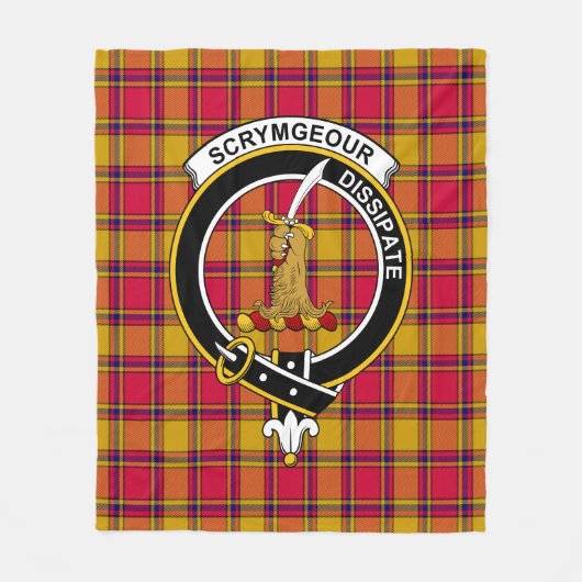 Clan Scrymgeour Tartan Pset Fleece Deken (Voorkant)