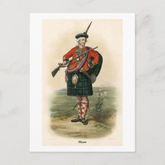 Clan Shaw Briefkaart (Voorkant)