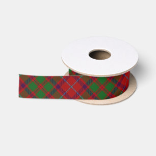 Clan Shaw Classic Red Green Tartan Satijnen Lint