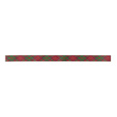 Clan Shaw Classic Red Green Tartan Satijnen Lint (Voorkant)