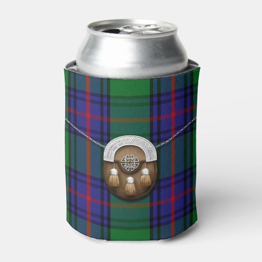 Clan Shaw Tartan en Sporran Blikjeskoeler (Blikje Voorkant)