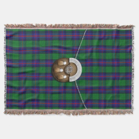 Clan Shaw Tartan en Sporran Deken (Voorkant)